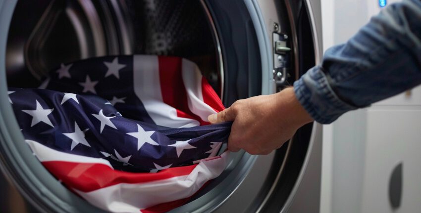 Fahne-in-Waschmaschine-waschen - Pflege für Ihre Fahnen und Beachflags