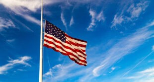 USA-Flagge-Halbmast - Fahnen auf halbmast