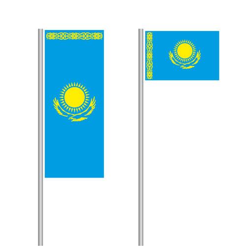 Kasachstan Flaggenhintergrund Winken, Kasachstan Flagge