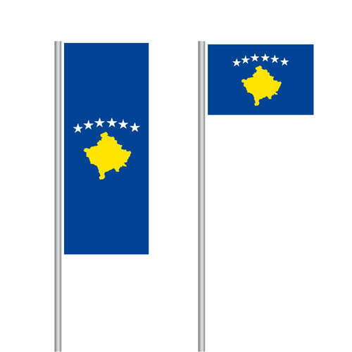 Flagge des Kosovo Einzigartiger Designdruck Hochwertige Materialien Größe  3x5 Ft / 90x150 cm Hergestellt in EU -  Schweiz