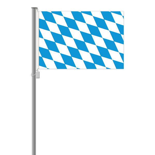 Bayern Flagge im Querformat mit Raute